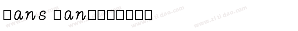 hans hand字体转换
